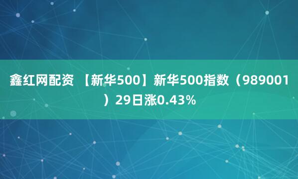 鑫红网配资 【新华500】新华500指数（989001）29日涨0.43%